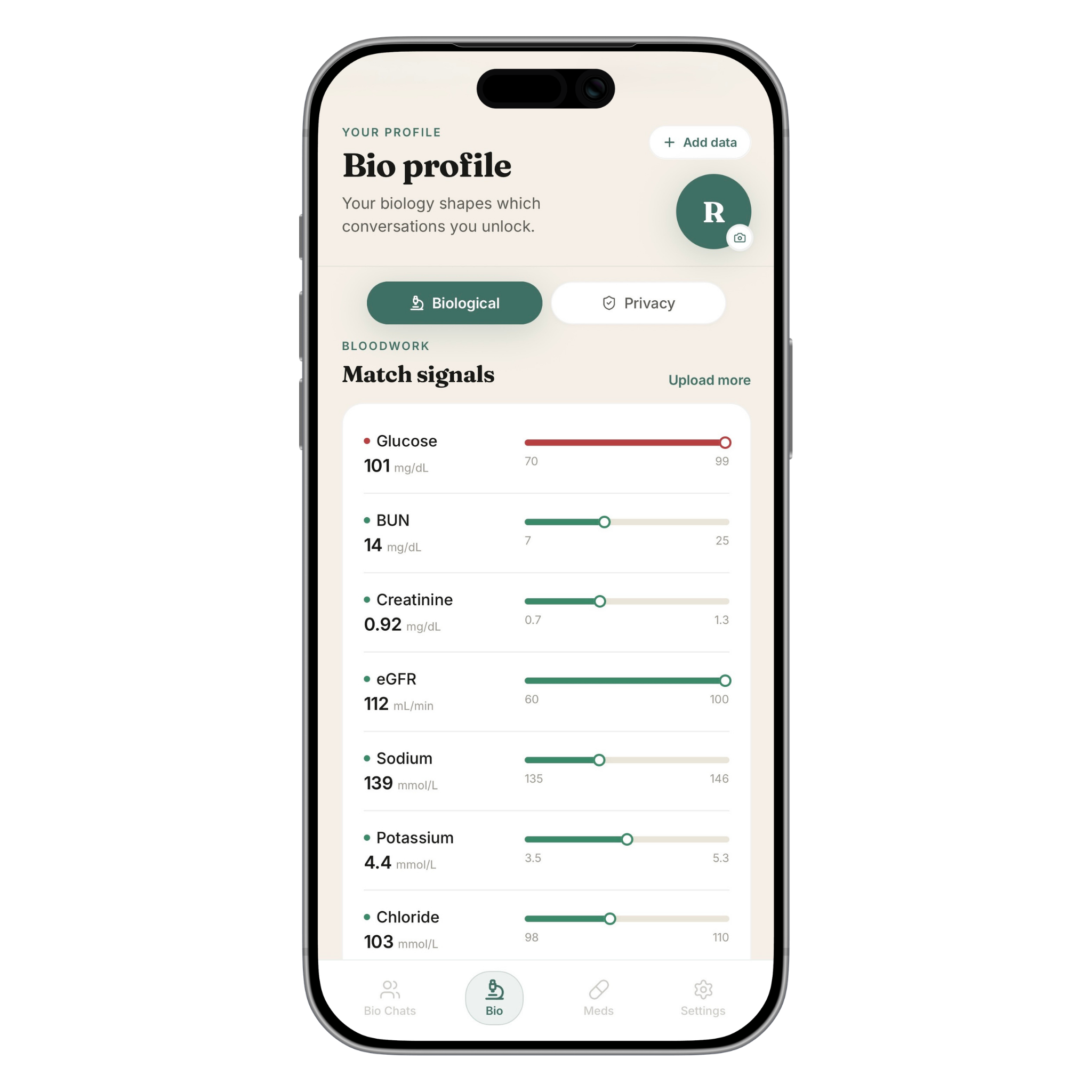 Build your bio profile